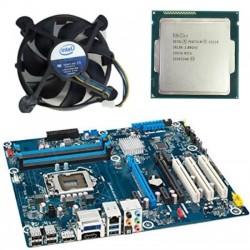 Kit placa de baza second hand Intel DH87MC, Pentium G3220, Cooler