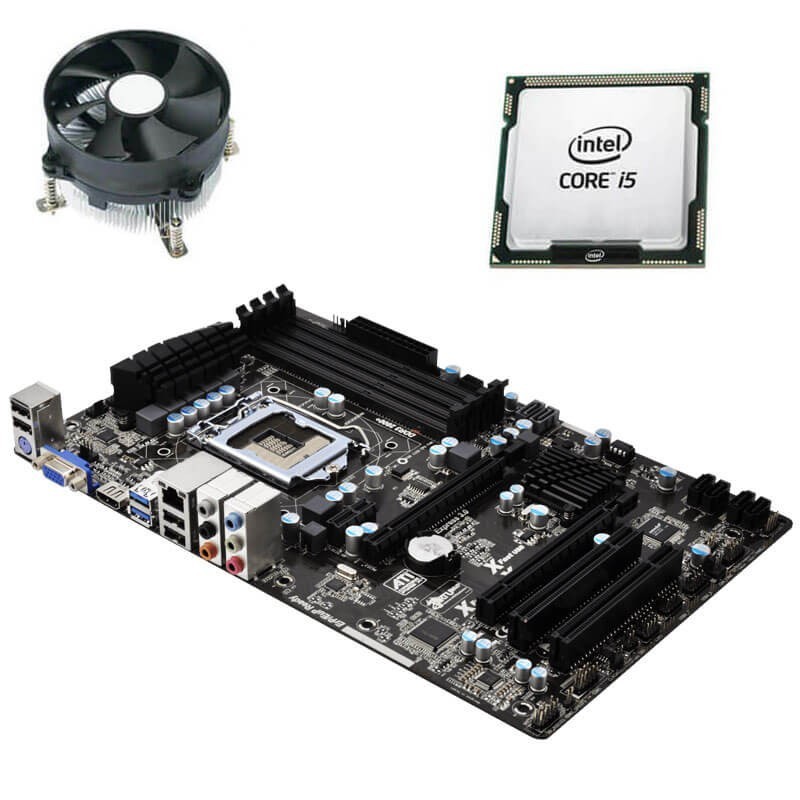 Kit Placa de Baza Refurbished ASRock Z77 Pro3, Intel Quad Core i5-3470, Cooler