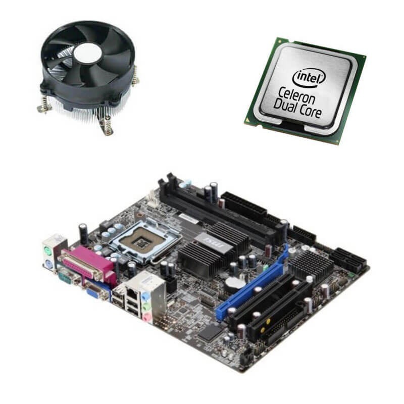 Kit Placa de Baza Refurbished MSI MS-7592 VER 5.2, Intel Core E3400, Cooler