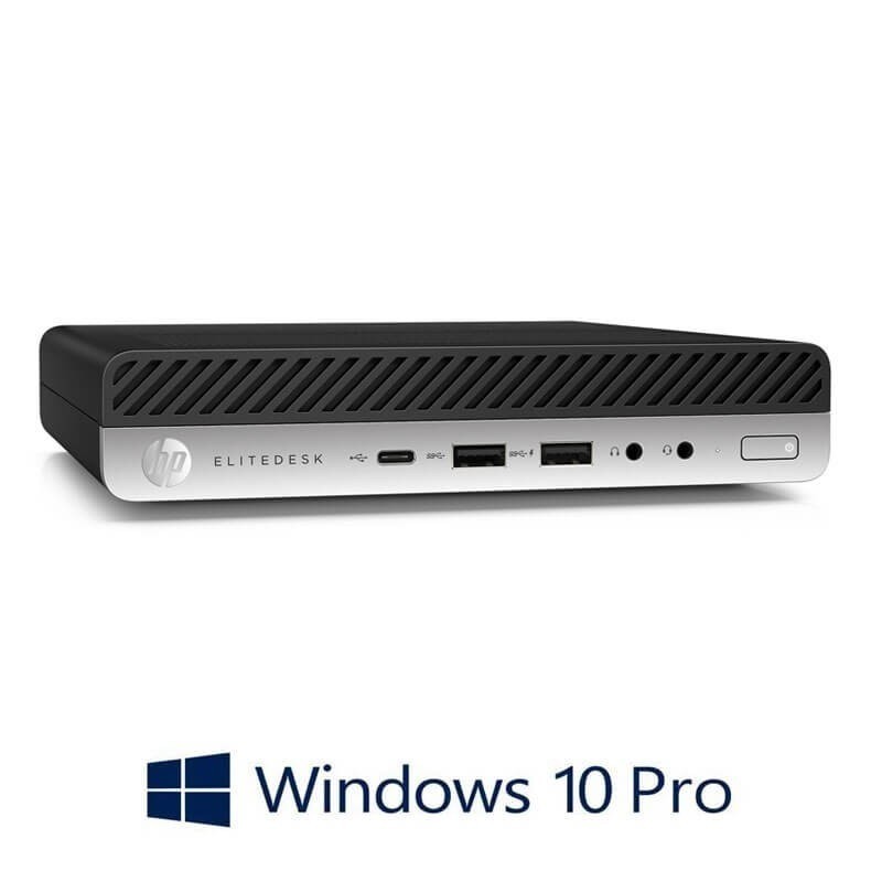 Mini PC HP EliteDesk 800 G4, Hexa Core i5-8600, 8GB DDR4, 256GB SSD, Win 10 Pro