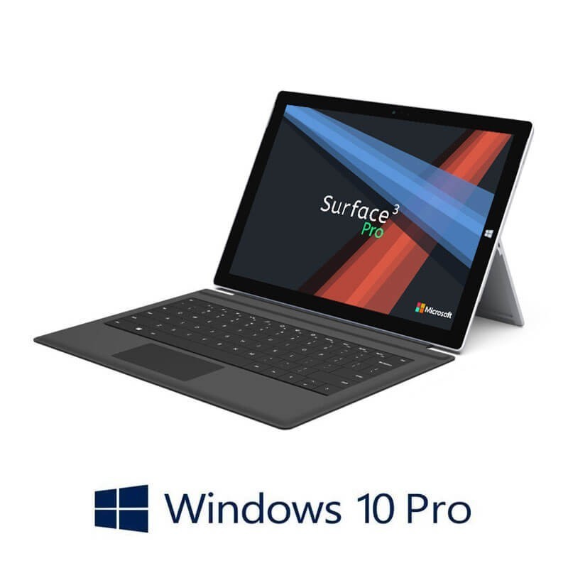 Tableta Microsoft Surface Pro 3, Intel i3-4020Y, 12 inci, Webcam, Windows 10 Pro