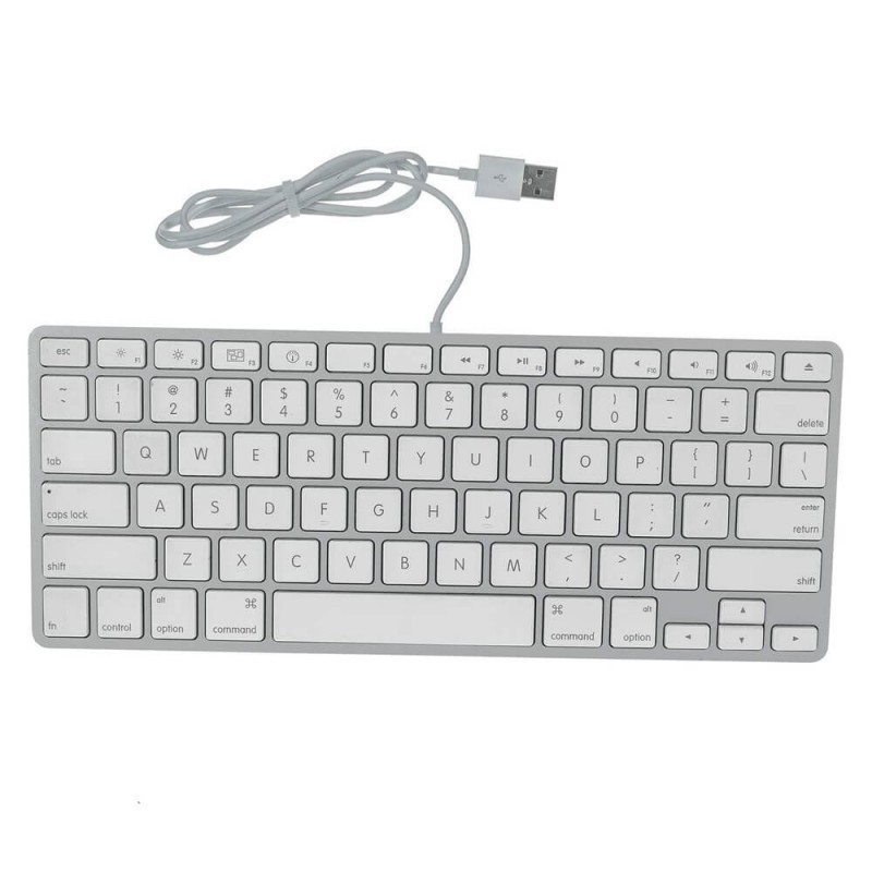 Tastatura Mini Apple, Model A1242, Aluminiu, cu fir