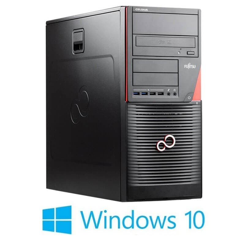Workstation Fujitsu CELSIUS W550, Quad Core i7-6700, 8GB DDR4, Windows 10 Home