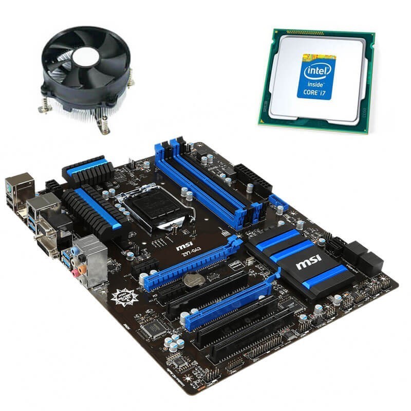 Kit Placa de Baza MSI Z97-G43, Intel Quad Core i7-4790K, Cooler
