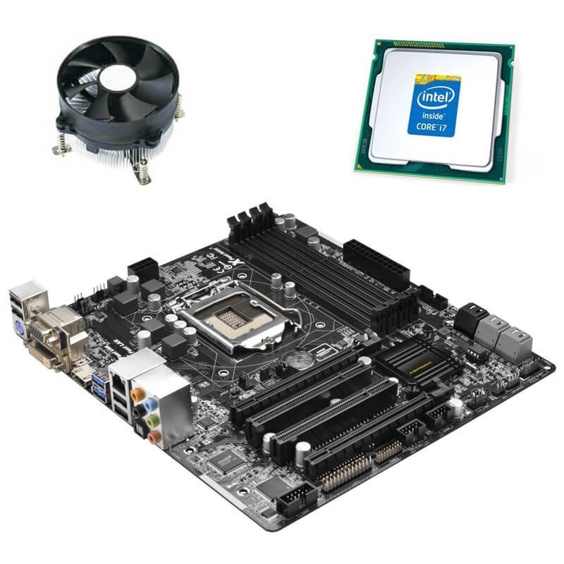 Kit Placa de Baza ASRock B85M Pro4, Intel Quad Core i7-4790, Cooler