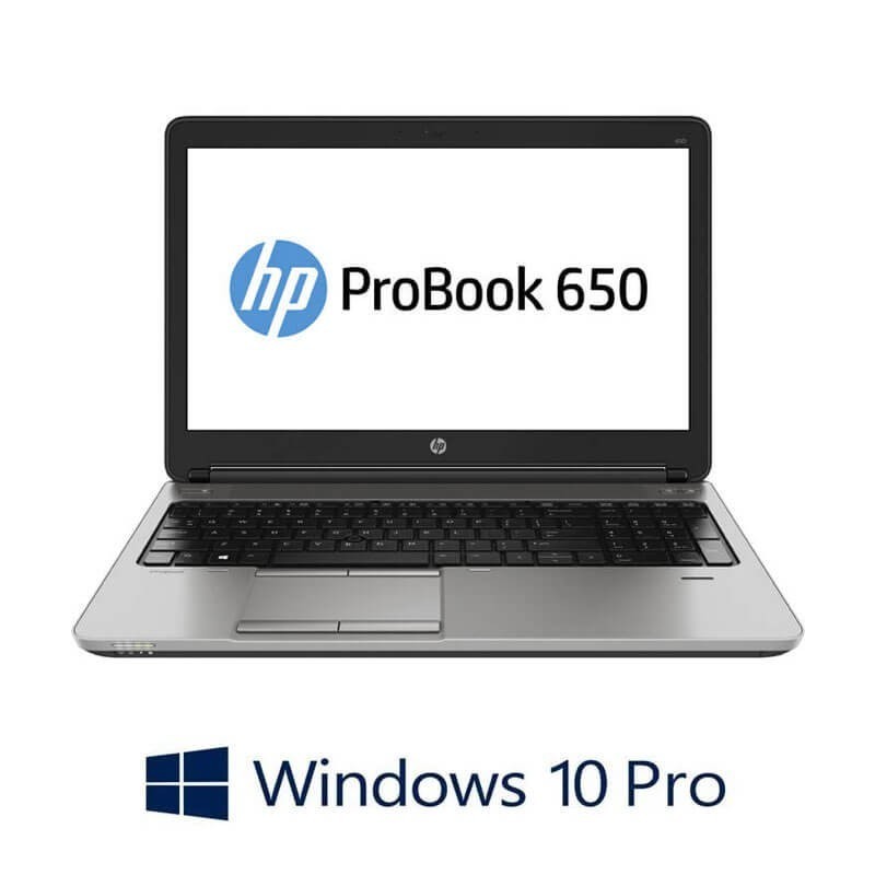 Laptopuri HP ProBook 650 G1, Intel i5-4210M, 8GB DDR3, 15.6 inci Full HD, Win 10 Pro