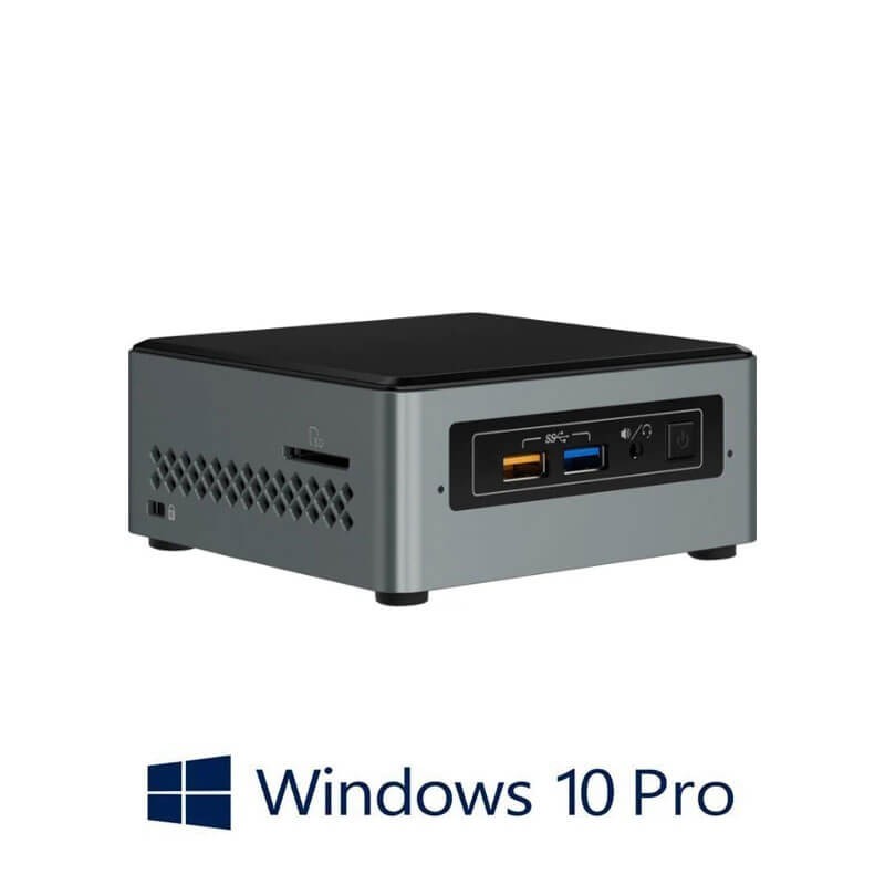 Mini PC Intel NUC NUC6CAYH, Quad Core J3455, 120GB SSD, Win 10 Pro