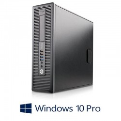 Calculatoare HP EliteDesk 800 G1 SFF, Quad Core i5-4570, Windows 10 Pro