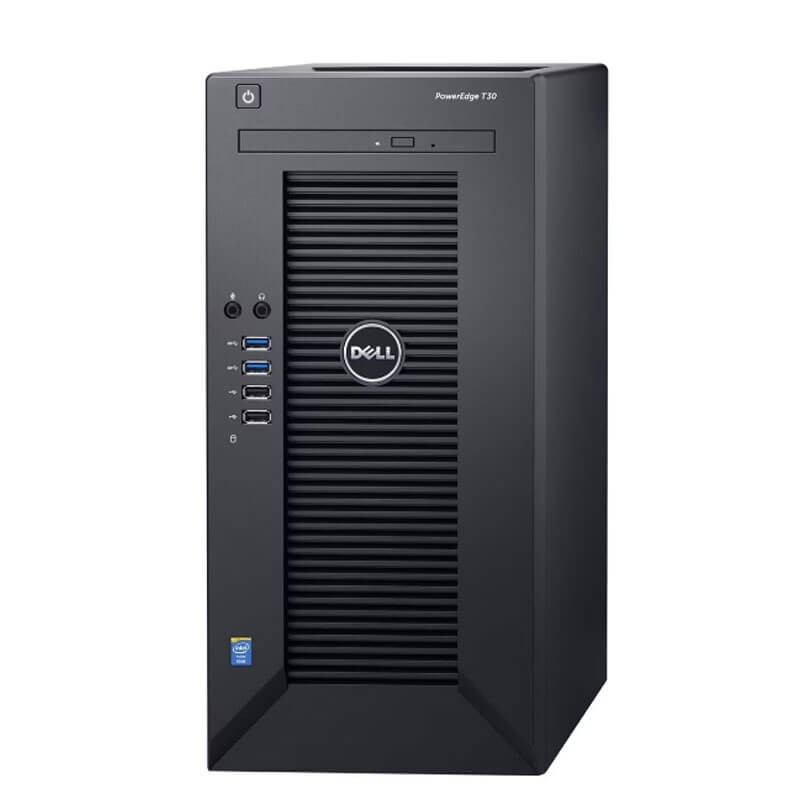 Server Dell PowerEdge T30, Quad Core E3-1225 v5, 16GB DDR4, 480GB SSD NOU Server Dell PowerEdge T30, Quad Core E3-1225 v5, 16GB DDR4, 480GB SSD NOU