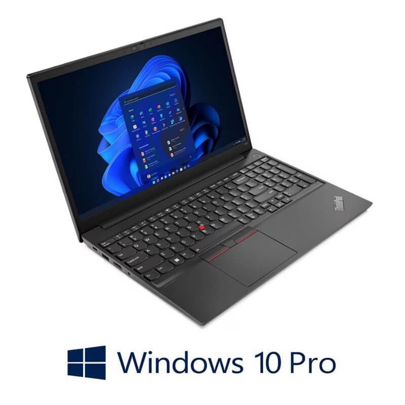 Laptopuri Lenovo ThinkPad E15, Quad Core i7-10510U, SSD, RX 640 2GB, Win 10 Pro