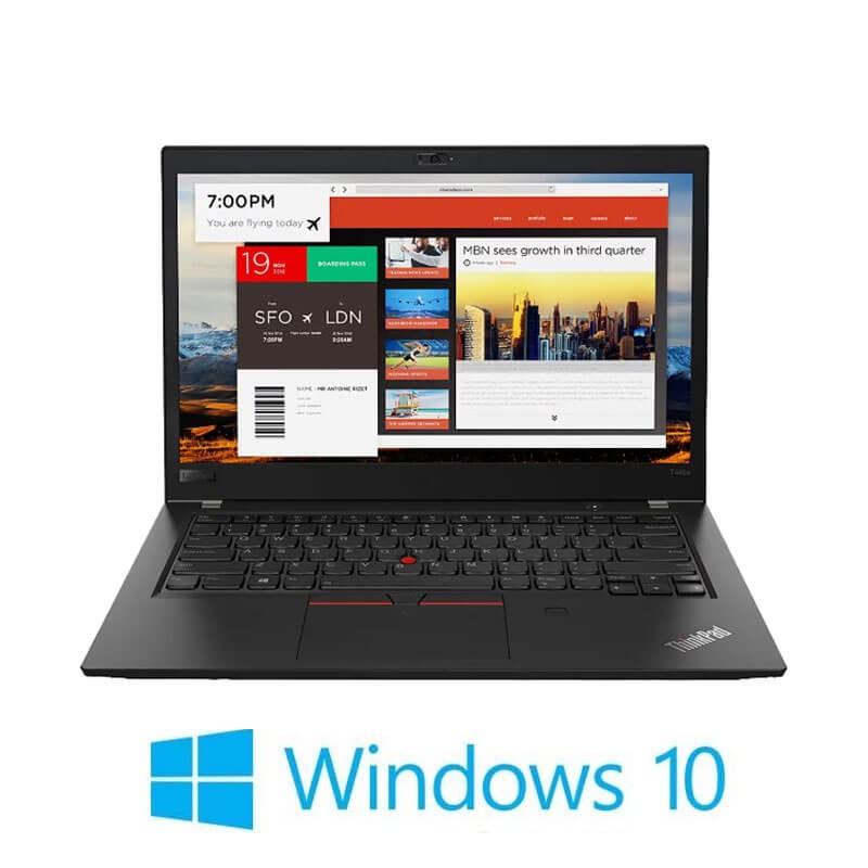 Laptopuri Lenovo T480s, Quad Core i7-8550U, 16GB DDR4, SSD, Full HD, Win 10 Home