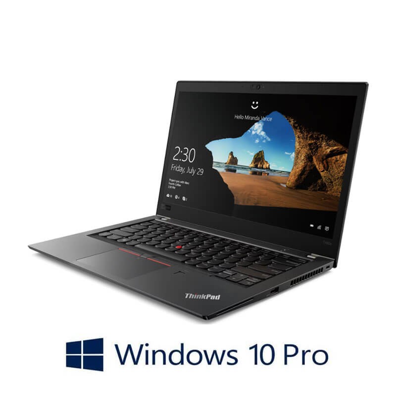 Laptopuri Lenovo T480s, Quad Core i5-8250U, 16GB, 500GB SSD, FHD, Win 10 Pro