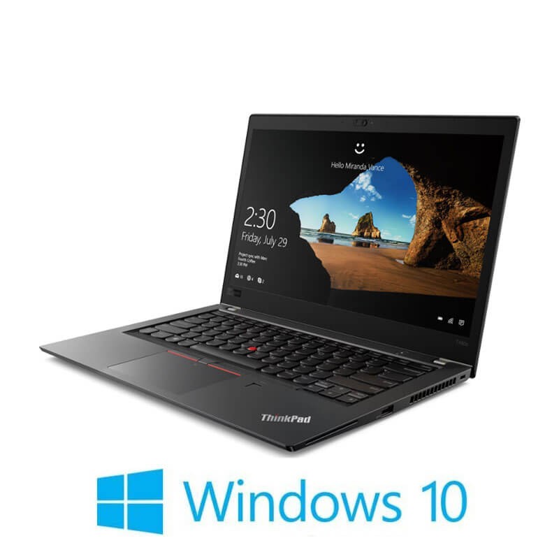 Laptopuri Lenovo T480s, Quad Core i5-8250U, 16GB, 500GB SSD, FHD, Win 10 Home
