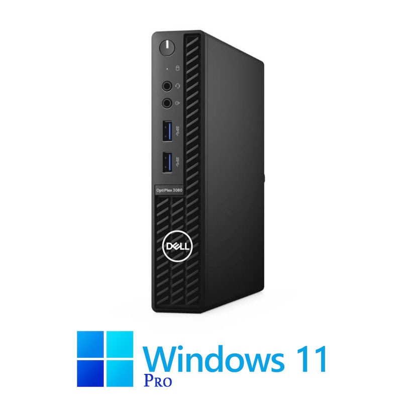 Mini PC Dell OptiPlex 3080, Hexa Core i5-10500T, 16GB DDR4, 256GB SSD, Win 11 Pro
