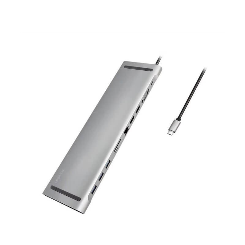 Docking Station USB-C LogiLink UA0373, 2 x HDMI, VGA