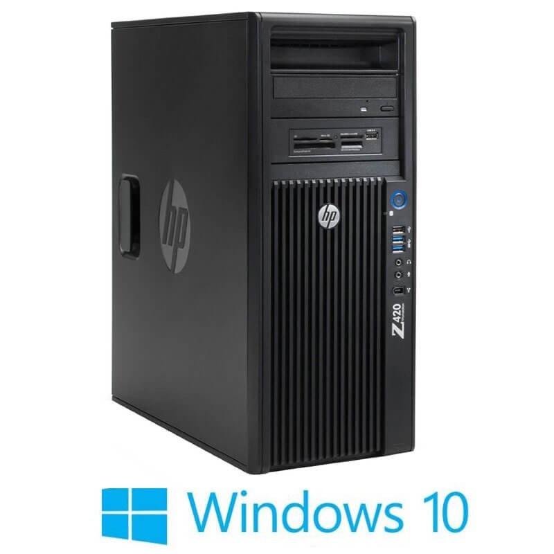 Workstation Refurbished HP Z420, Xeon Hexa Core E5-2640, Win 10 Home