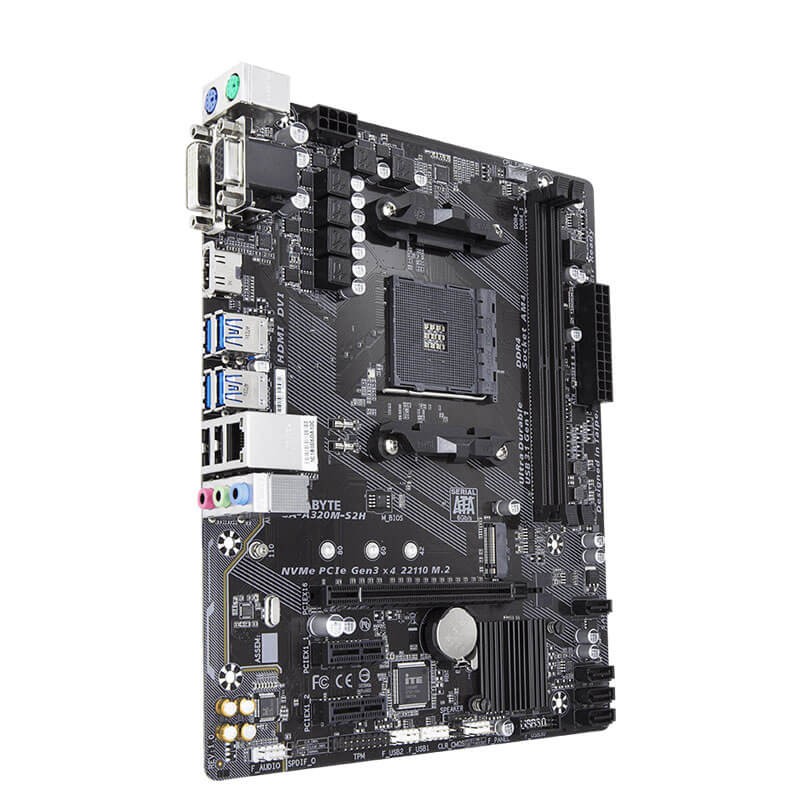 Placa de Baza Gigabyte GA-A320M-S2H, Socket AM4 + Cooler