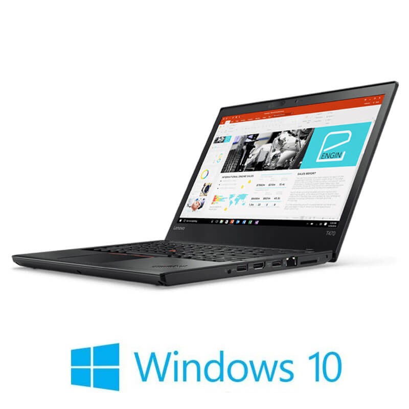 Laptopuri Lenovo ThinkPad T470, i5-6300U, 16GB DDR4, SSD, 14 inci, Win 10 Home