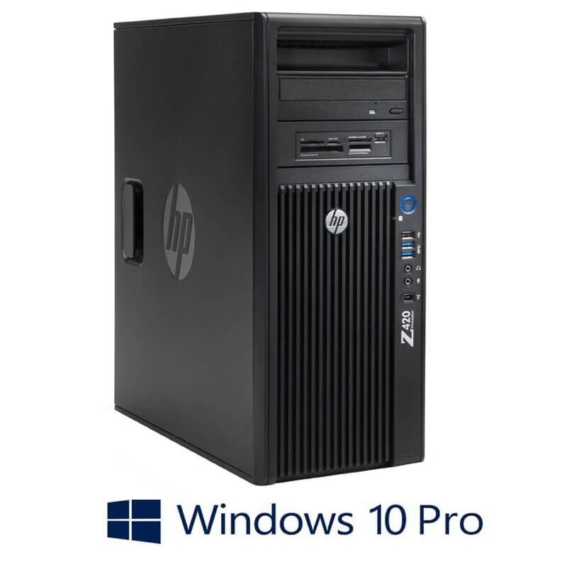 Workstation HP Z420, E5-1650, 32GB DDR3, 512GB SSD, Quadro K2200, Win 10 Pro