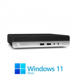 Mini PC HP ProDesk 400 G4, Hexa Core i5-8500T, 16GB, 1TB SSD NOU, Win 11 Home