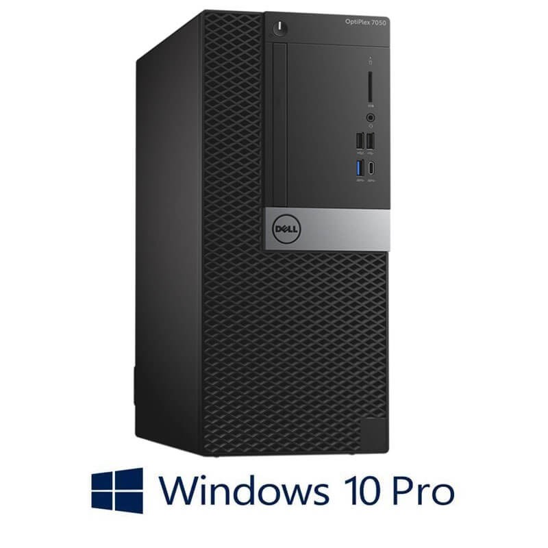 Calculator Dell OptiPlex 7050 MT, Quad Core i5-6600, 8GB, 256GB SSD, Win 10 Pro