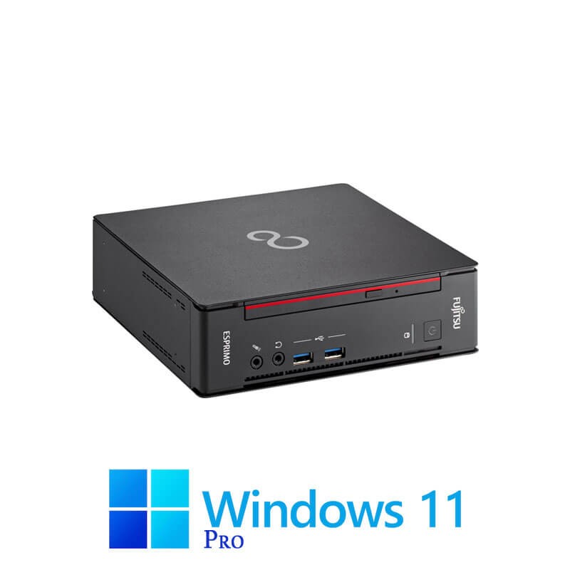 Mini PC Fujitsu ESPRIMO Q558, Hexa Core i7-8700T, 16GB DDR4, SSD, Win 11 Pro