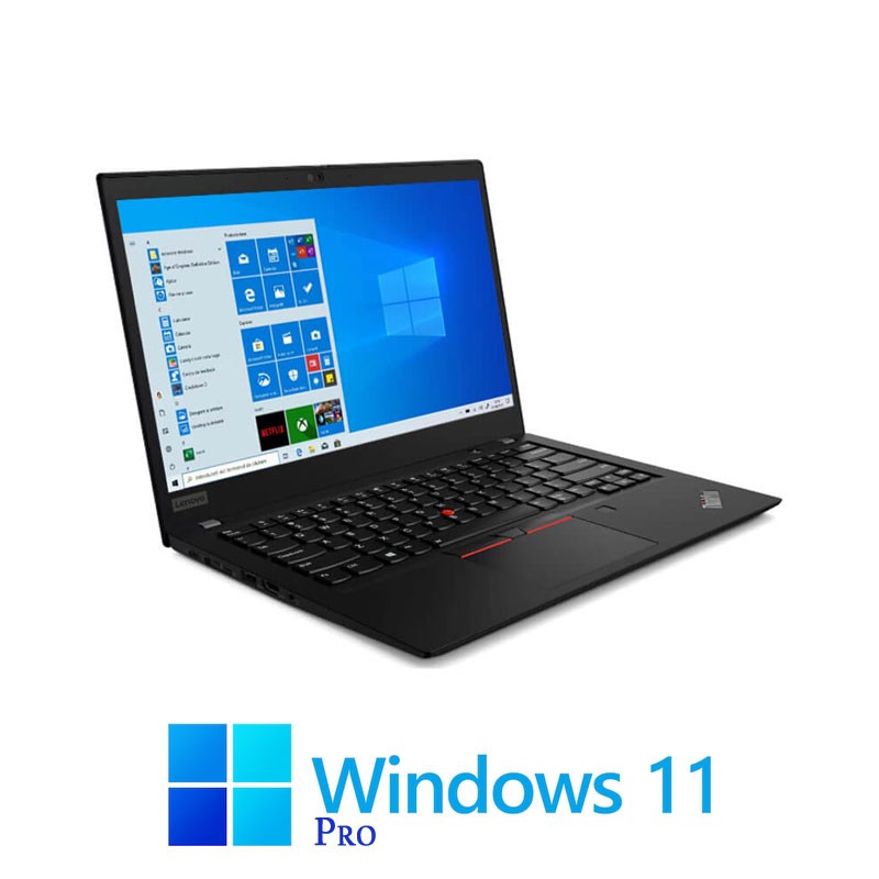 Laptop Lenovo T490, Quad Core i5-8265U, 16GB DDR4, SSD, 14 inci FHD, Win 11 Pro