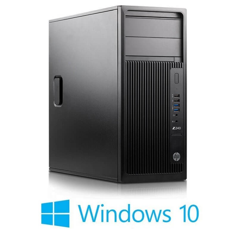 Workstation HP Z240 Tower, Quad Core i7-6700, 16GB, 512GB SSD, Win 10 Home