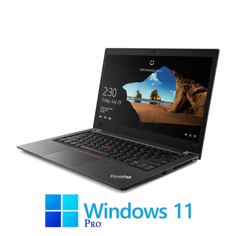 Laptopuri Lenovo T480s, Quad Core i5-8350U, 16GB, 512GB SSD, FHD, Win 11 Pro