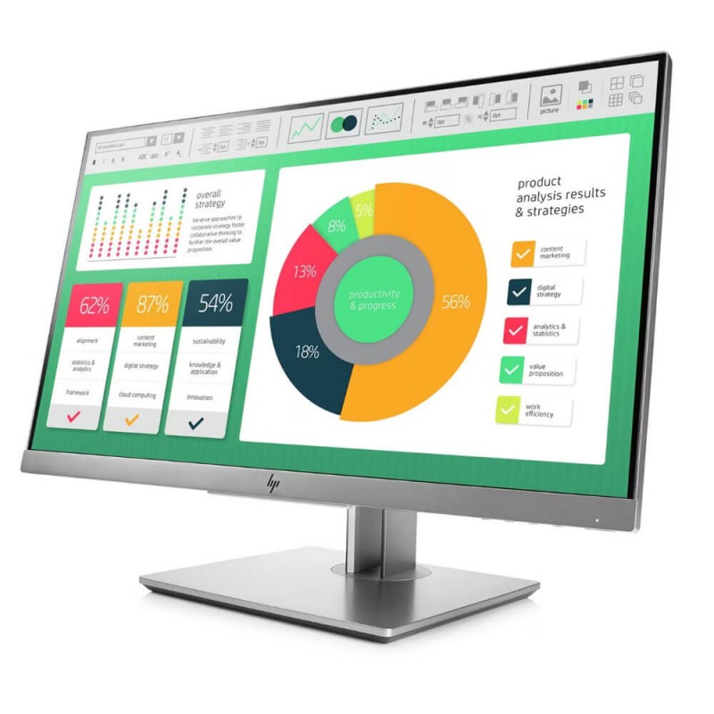 Monitoare LED SH HP EliteDisplay E223, 21.5 inci Full HD, Grad A-, Panel IPS