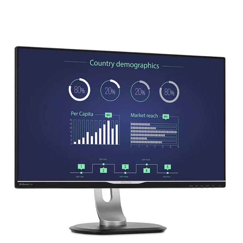Monitoare LED SH Philips 258B6QUEB, 25 inci 2K, 2560 x 1440p, Grad A-, Panel IPS