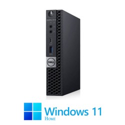 Mini PC Dell OptiPlex 7070, Hexa Core i5-9500, 16GB DDR4, 256GB SSD, Win 11 Home