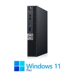 Mini PC Dell OptiPlex 7070, Hexa Core i5-9500, 16GB DDR4, 256GB SSD, Win 11 Pro