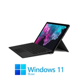 Tableta Microsoft Surface Pro 6, Quad Core i5-8350U, SSD, 12.3 inci 2K, Win 11 Home