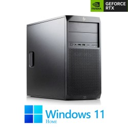 PC Gaming HP Z2 G4 Tower, Hexa Core i7-8700, 32GB, RTX 2070 8GB, Win 11 Home