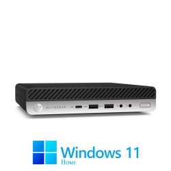 Mini PC HP EliteDesk 800 G4, Hexa Core i5-8500T, 8GB DDR4, 512GB SSD, Win 11 Home