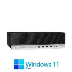 Calculatoare HP EliteDesk 800 G4 SFF, Hexa Core i5-8500, 256GB SSD, Win 11 Pro