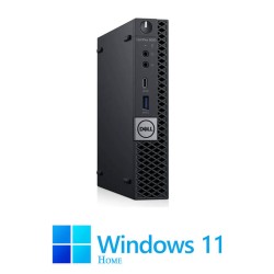 Mini PC Dell OptiPlex 5060, Quad Core i3-8100T, 8GB DDR4, 256GB SSD, Win 11 Home