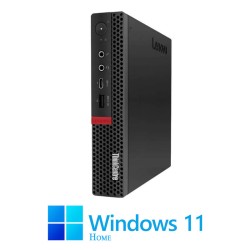 Mini PC Lenovo ThinkCentre M720q, Quad Core i3-8100T, 8GB, 256GB SSD, Win 11 Home