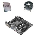 Kit Placa de Baza ASRock FM2A68M-DG3+, AMD Quad Core AMD A8-7600, Cooler