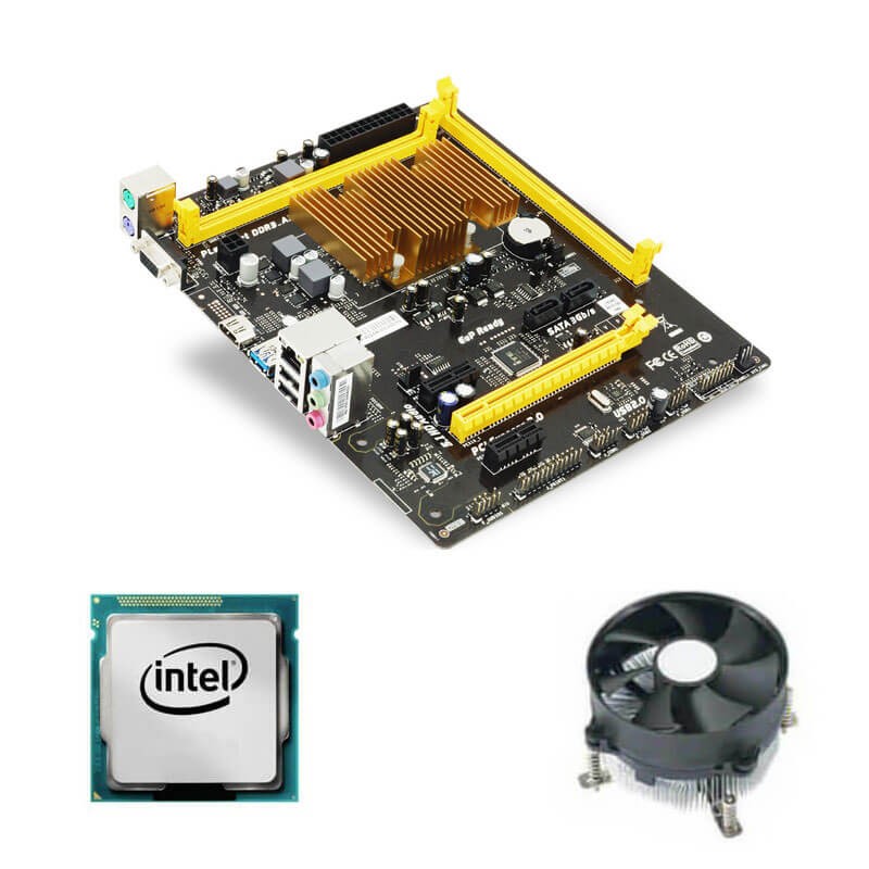 Kit Placa de Baza Biostar J1900MH2, Intel Quad Core J1900, Cooler