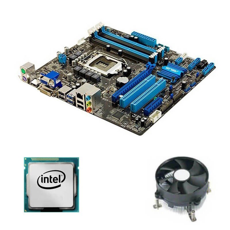 Kit Placa de Baza Asus P8B75-M, Intel Core i3-3220, Cooler