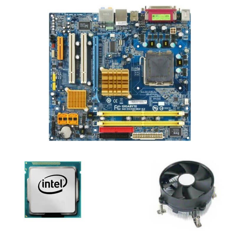 Kit Placa de Baza Gigabyte GA-945GCMX-S2, Core 2 Duo E4500, Cooler
