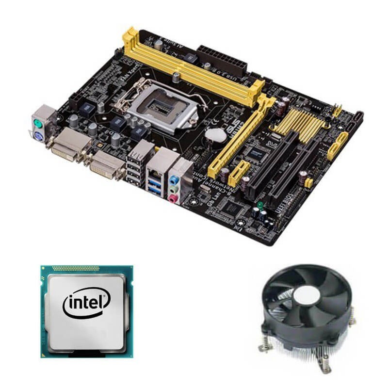 Kit Placa de Baza Asus H81M2, Intel Quad Core i5-4460, Cooler