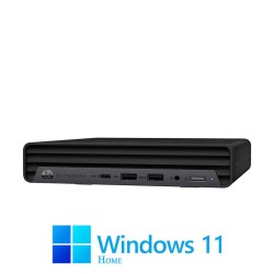 Mini PC HP EliteDesk 800 G6, Quad Core i3-10100, 16GB, 256GB SSD, Win 11 Home