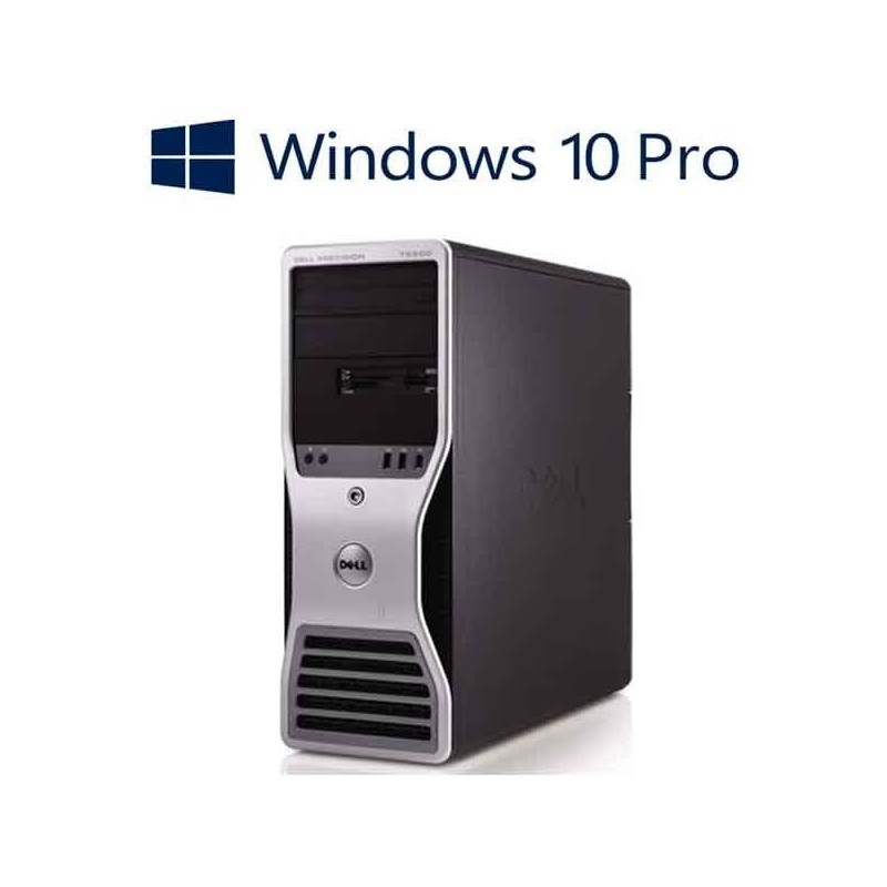 Workstation refurbished Dell Precision T7500, 2x Hexa Core X5660, Win 10 Pro